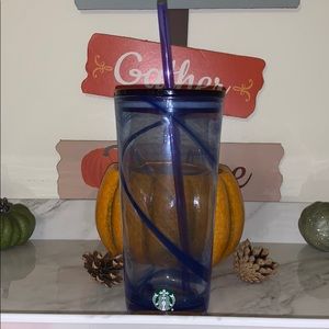 Starbucks blue glass tumbler